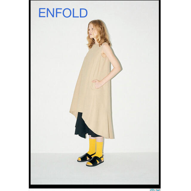 ENFOLD(エンフォルド)のENFOLD コクーンシルエット　ロングワンピース レディースのワンピース(ロングワンピース/マキシワンピース)の商品写真