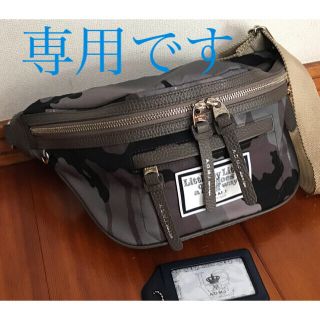 エーディーエムジェイ(A.D.M.J.)の【美品】ADMJ デービス ナイロン&牛革 クロスボディバッグ(ボディバッグ/ウエストポーチ)