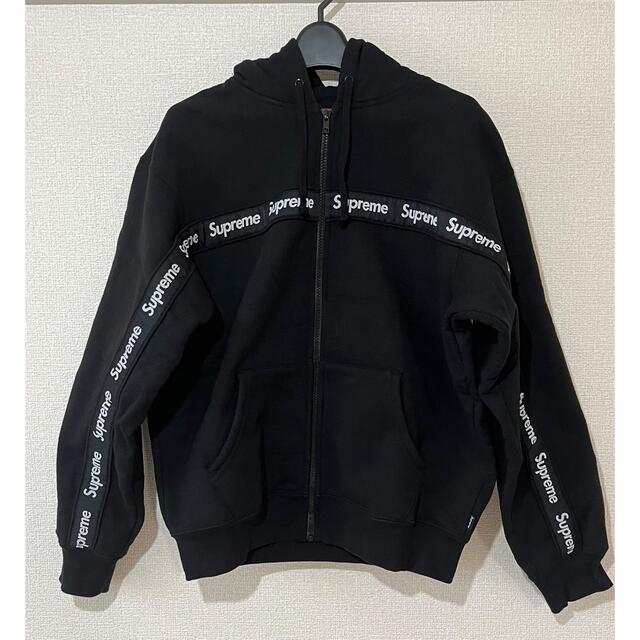 Supreme - SUPREME TEXT STRIPE ZIP UP HOODEDの通販 by A-Y-T's shop