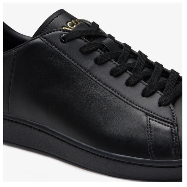 LACOSTE - 【新品】ラコステ レザー スニーカー 黒 26cmの通販 LACOSTE - 【新品】ラコステ レザー スニーカー 黒 26cmの通販