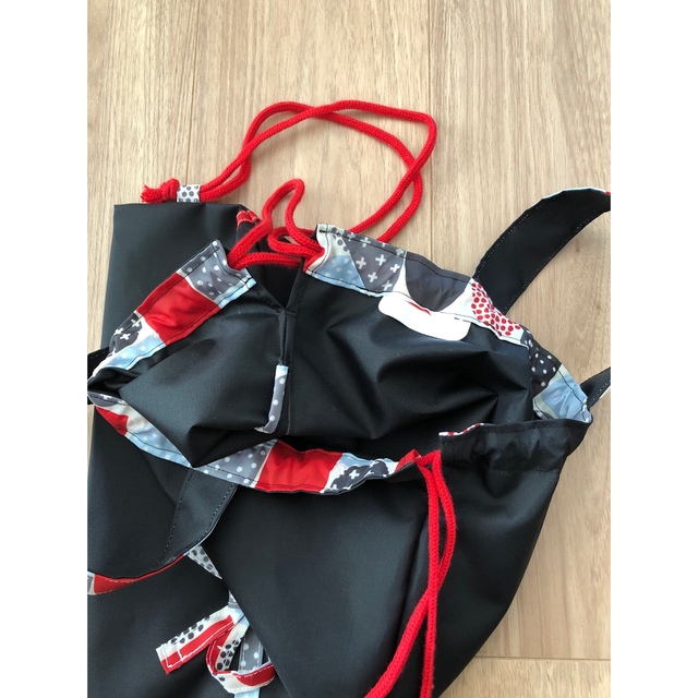 体操袋　ハンドメイド　ナイロン製 キッズ/ベビー/マタニティのこども用バッグ(体操着入れ)の商品写真