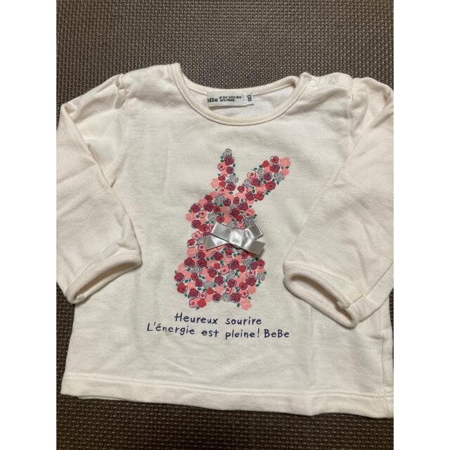 BeBe(ベベ)のベベ　ケイトスペード　ラブアンドピースアンドマネー　トレーナーTシャツ トップス キッズ/ベビー/マタニティのベビー服(~85cm)(シャツ/カットソー)の商品写真