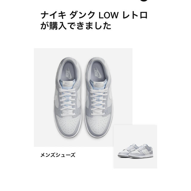 NIKE(ナイキ)のNike Dunk Low Grey メンズの靴/シューズ(スニーカー)の商品写真