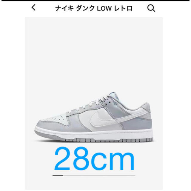 Nike Dunk Low  Grey ダンク ロー グレー28cm靴/シューズ