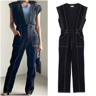 アメリヴィンテージ(Ameri VINTAGE)のAmeriVINTAGE新作完売品V NECK デニム JUMPSUIT(オールインワン)