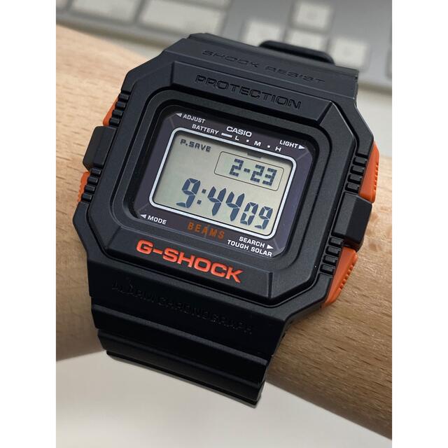 コラボ/G-SHOCK/時計/ビームス/別注/限定/黒/ソーラー/スクエア/美品