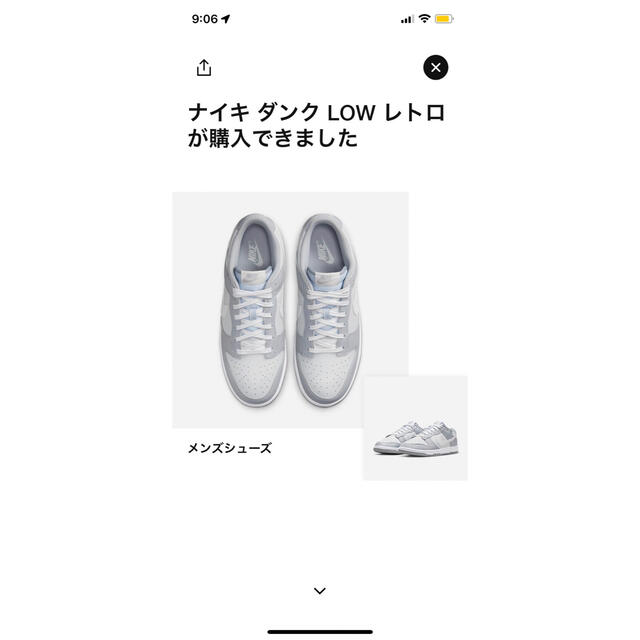 NIKE(ナイキ)のナイキ ダンク ロー "グレー"  24cm メンズの靴/シューズ(スニーカー)の商品写真