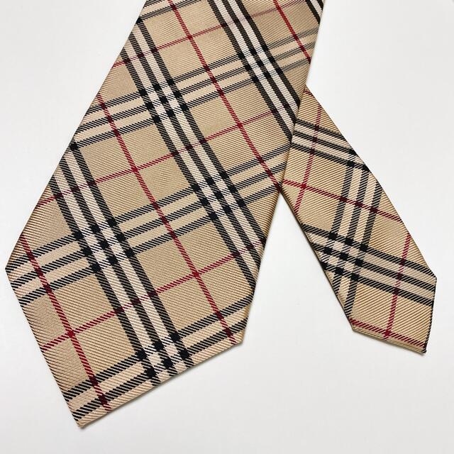 BURBERRY(バーバリー)の美品　バーバリーロンドン　ノバチェック　ネクタイ　高級シルク100% メンズのファッション小物(ネクタイ)の商品写真