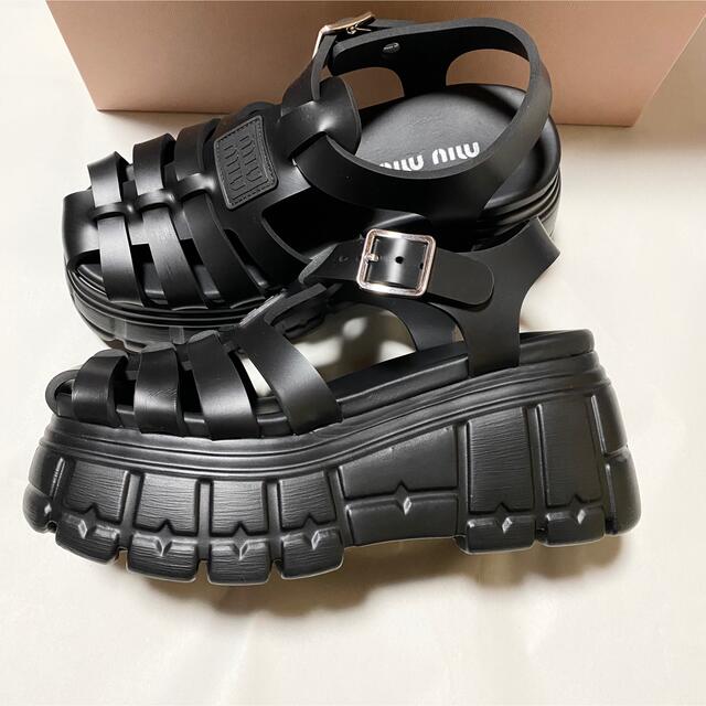専用出品】Miu Miu ラバーフラットフォームサンダル-