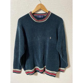 ポロラルフローレン(POLO RALPH LAUREN)の【古着】KRT リブラインニット ワンポイント刺繍ロゴ(ニット/セーター)