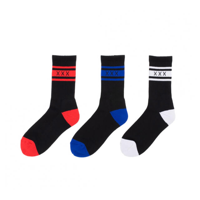 GOD SELECTION XXX SOCKS (3PIECE 1PACK)