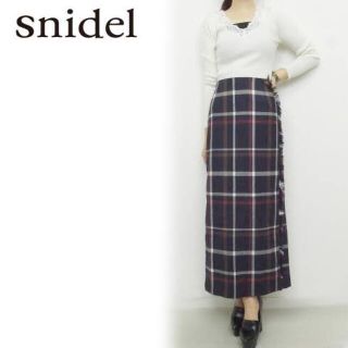 スナイデル(SNIDEL)のsnidel♡チェック柄ラップロングスカート(ロングスカート)