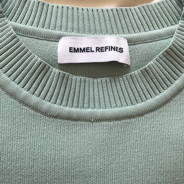 UNITED ARROWS(ユナイテッドアローズ)のEMMEL REFINES 長袖ニット　手洗い可　ユナイテッドアローズ　グリーン レディースのトップス(ニット/セーター)の商品写真