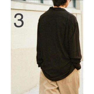 コモリ(COMOLI)の【美品】COMOLI レーヨンオープンカラーシャツ 3(シャツ)