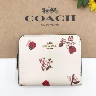 極美品 COACH ビルフォールド ラウンドファスナー 折り財布　カーフレザー