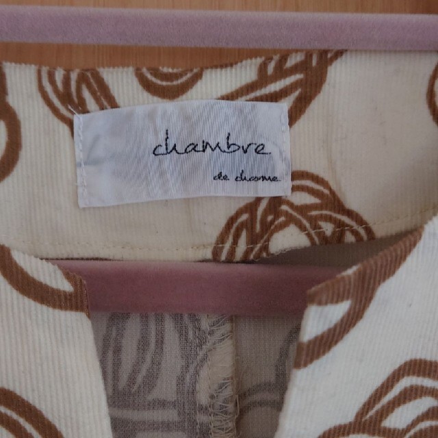 chambre de charme(シャンブルドゥシャーム)の細コーデュロイ素材ワンピース レディースのワンピース(ひざ丈ワンピース)の商品写真