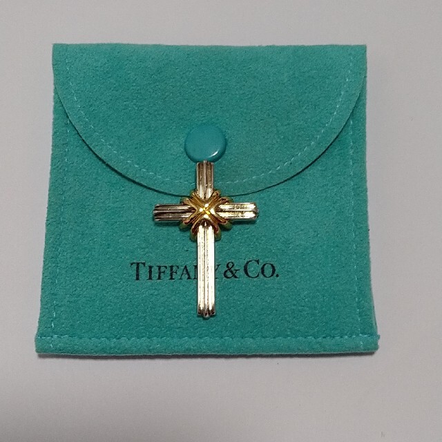 Tiffany ティファニー クロス ネックレス sv925/750 コンビネックレス