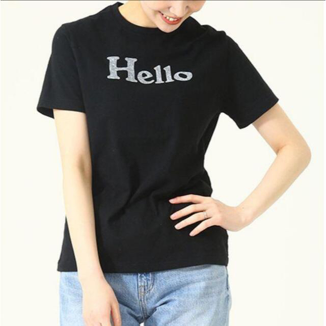 MADISONBLUE HELLO ハロー Tシャツ 黒 ブラック 00 MADISONBLUE HELLO ハロー Tシャツ 黒 ブラック 00