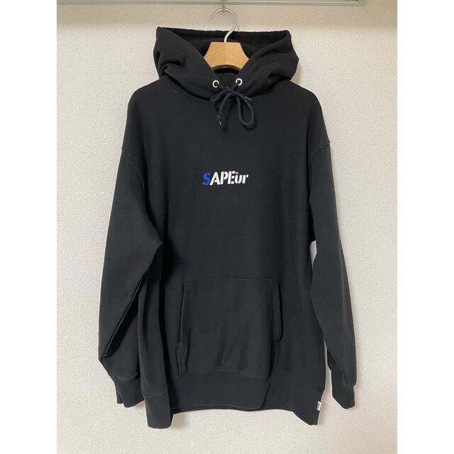 atmos(アトモス)のSAPEur atmos HEAD HOODIE BLACK 21FA-S メンズのトップス(パーカー)の商品写真