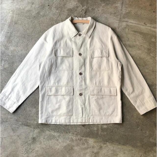 Shinzone(シンゾーン)のeuro vintage cotton linen jacket アイボリー レディースのジャケット/アウター(ミリタリージャケット)の商品写真