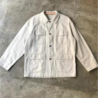 シンゾーン(Shinzone)のeuro vintage cotton linen jacket アイボリー(ミリタリージャケット)