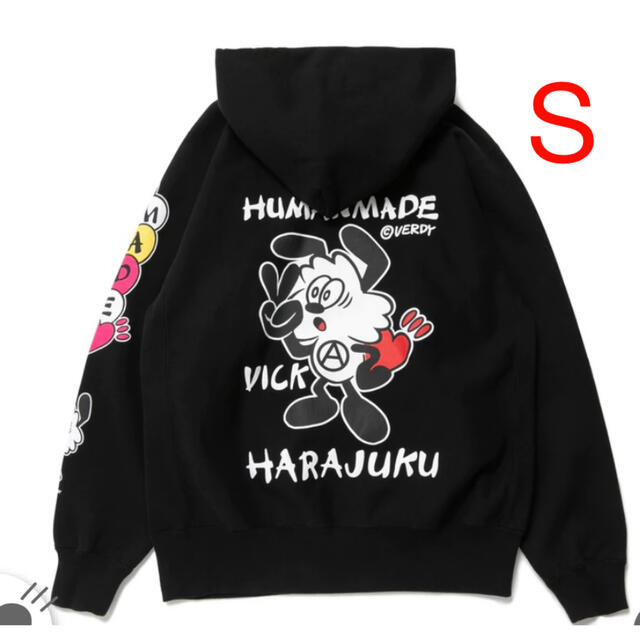 HUMAN MADE × Girls Don't Cry HOODIE S 黒