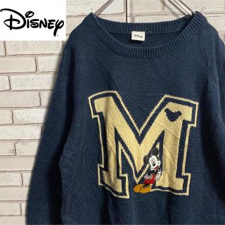 ディズニー(Disney)の90s 古着 ディズニー 刺繍ロゴ  ビッグシルエット ゆるだぼ(ニット/セーター)