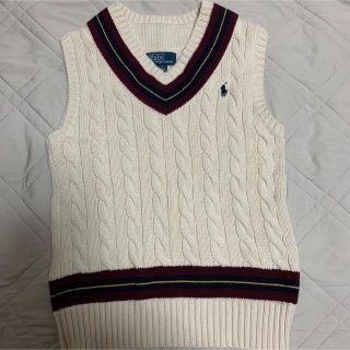 ラルフローレン(Ralph Lauren)のラルフローレン ニットベスト 130 入学式 アイボリー 国内百貨店購入品(ニット)