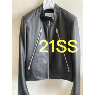 マルタンマルジェラ(Maison Martin Margiela)の【たろさま専用、ハンガー付き】マルジェラ/ハの字レザーライダース/35(ライダースジャケット)