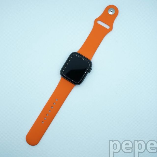 アップルウォッチ シリコンバンド オレンジ AppleWatch 44 45 スマホ/家電/カメラのスマホ/家電/カメラ その他(その他)の商品写真