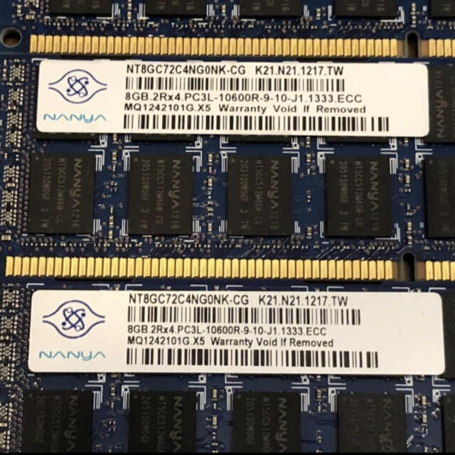 NANYA DDR3 2Rx4 PC3L-10600R 32GB （8G x4）