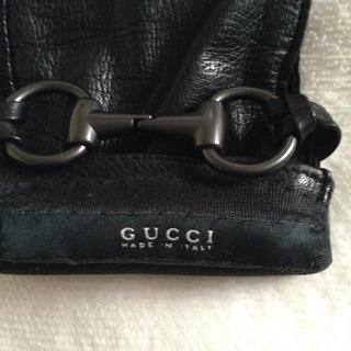 グッチ(Gucci)の【専用】GUCCI レザー手袋 グローブ 黒(手袋)
