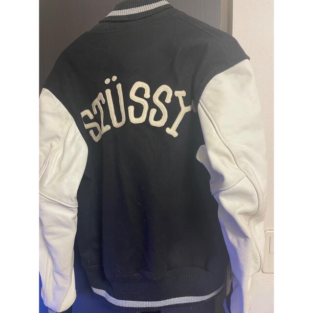 STUSSY - ステューシー 25周年記念 レザーメルトンウールスタジャン STUSSY - ステューシー 25周年記念 レザーメルトンウールスタジャン