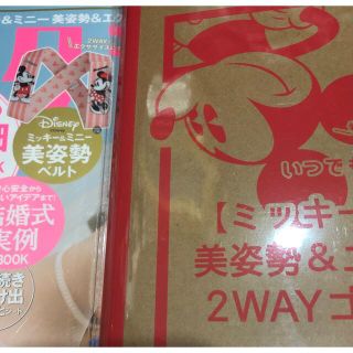 ディズニー(Disney)のゼクシィ 4月号 付録のみミッキー&ミニー美姿勢ベルト エクササイズ(ベルト)