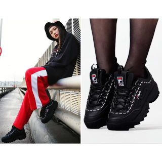 フィラ(FILA)のFILA スニーカー ブラック 23.5cm 厚底(スニーカー)