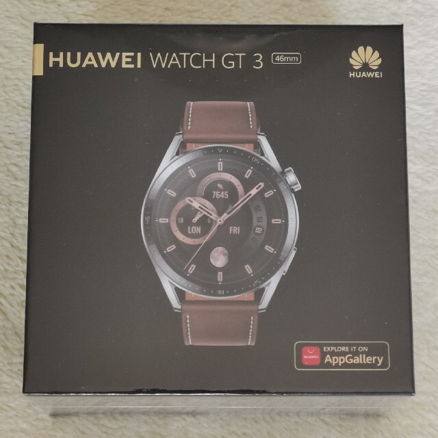 【新品未開封】HUAWEI WATCH GT3 46mm ブラウンレザー 腕時計(デジタル)