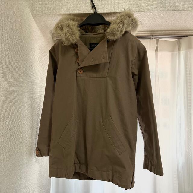 A.P.C(アーペーセー)のアーペーセー APC 天然毛皮 ファー フード付 モッズコート ジャンバー XS レディースのジャケット/アウター(モッズコート)の商品写真