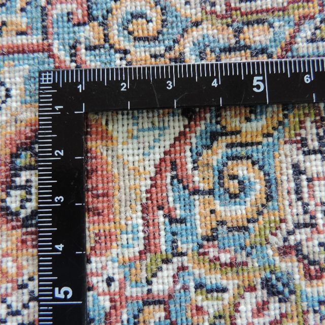 ウィルトン織り細かな密度ペルシャ絨毯/ゴージャスな色柄の高級玄関マット50ｘ80