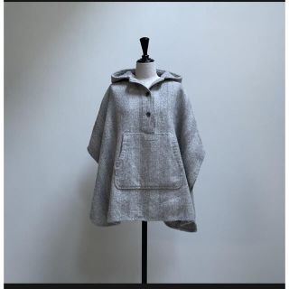 アギュー(ARGUE)のargue SHETLAND WOOL LINEN VINTAGE PONCHO(ポンチョ)