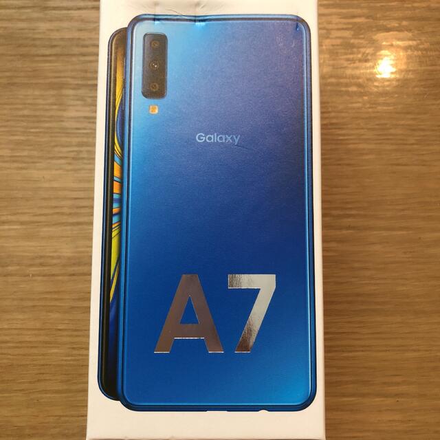 Galaxy(ギャラクシー)のGalaxy A7 ブルー 64 GB SIMフリー　ケース付き スマホ/家電/カメラのスマートフォン/携帯電話(スマートフォン本体)の商品写真