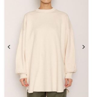 ハイク(HYKE)の美品　HYKE THERMAL SHIRT BIG FIT オートミール(カットソー(長袖/七分))