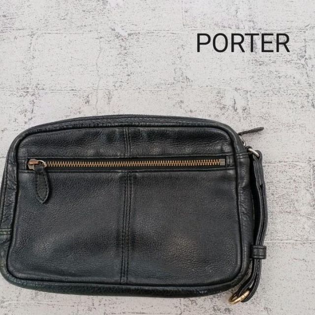 PORTER(ポーター)のPORTER ポーター クラッチバッグ ポーチ レザー メンズのバッグ(その他)の商品写真