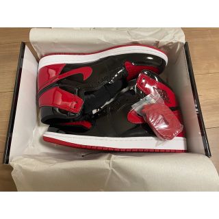 ナイキ(NIKE)のNIKEナイキAJ1 Patent Bredジョーダン1 パテント　ブレッド(スニーカー)