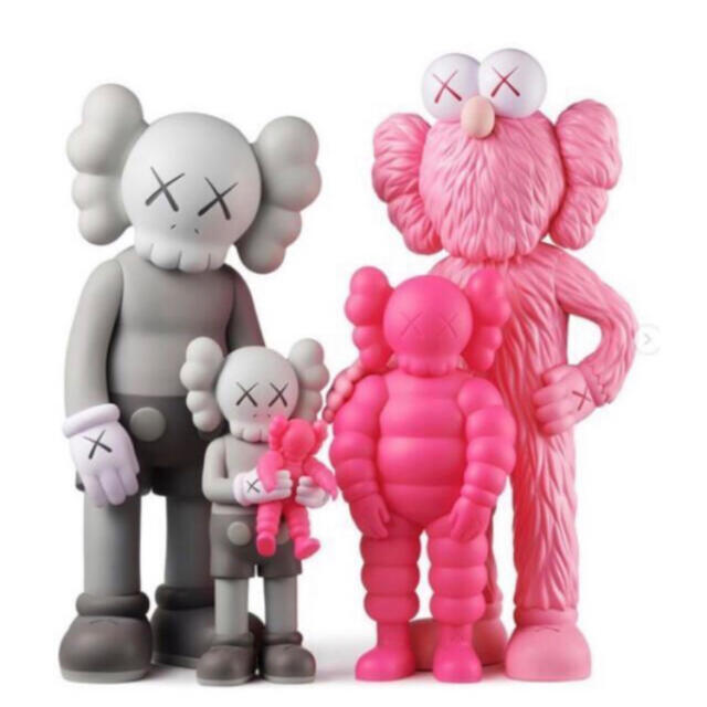 エンタメ/ホビーKAWS FAMILY GREY/PINK/FLUORO PINK