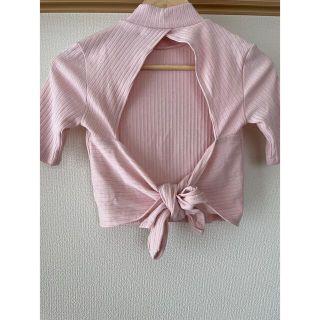 フォーエバートゥエンティーワン(FOREVER 21)の♥ 背中開き˘͈ᵕ˘͈リボン結び sexy 薄ピンク S ♥(Tシャツ(半袖/袖なし))