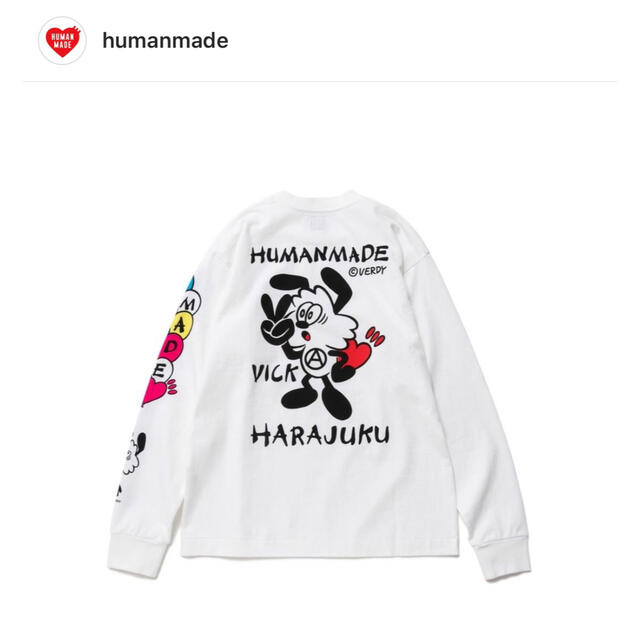 HUMAN MADE   HUMAN MADE VICK LONG SLEEVE T SHIRT 白 XLの通販 by