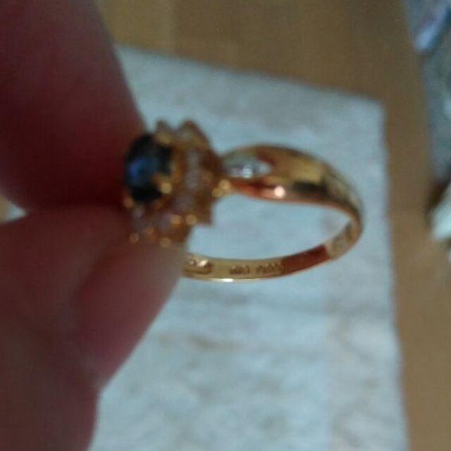 18K＆pt ロイヤルブルーサファイアリング レディースのアクセサリー(リング(指輪))の商品写真