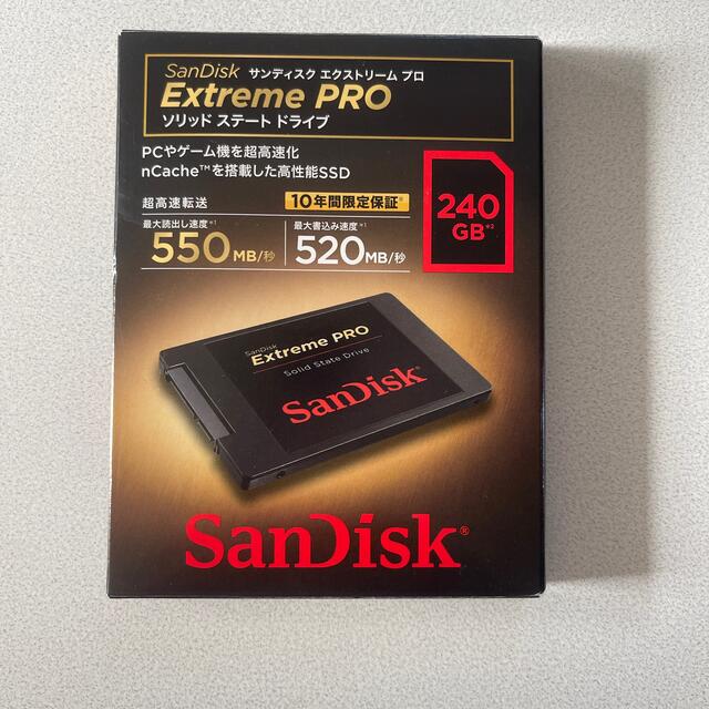 SanDisk(サンディスク)のSanDisk ExtremePro SSD 240GB スマホ/家電/カメラのPC/タブレット(PCパーツ)の商品写真