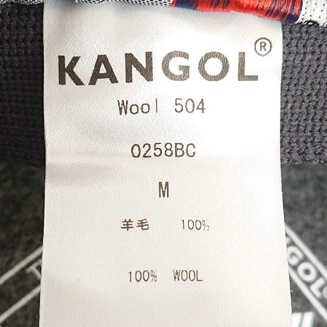 M 新品 KANGOL WOOL 504 0258BC ハンチングキャップ