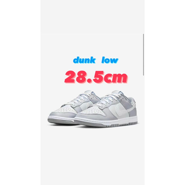 靴/シューズNIKE DUNK LOW RETRO PLATINUM WOLF GREY